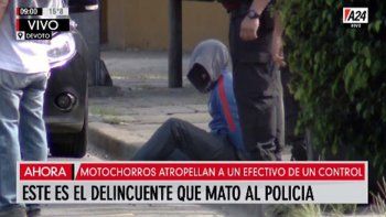 motochorros mataron a un policia: un delincuente murio