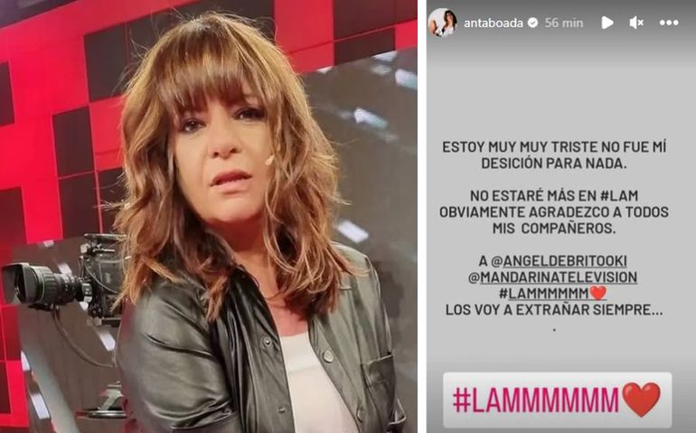 Andrea Taboada comunicó su tristeza por el despido.