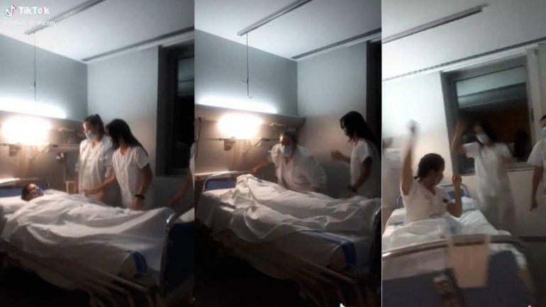 TikTok polémico: enfermeras se burlan de un muerto por Covid