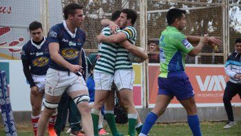 El festejo del try de Mateo Nogueira en el último clásico. 