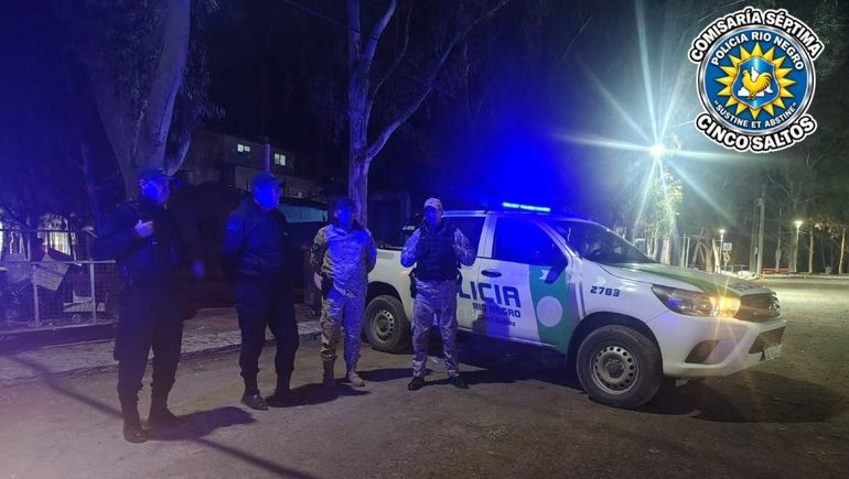 La Policía de Cinco Saltos desplegó un operativo especial durante el fin de semana