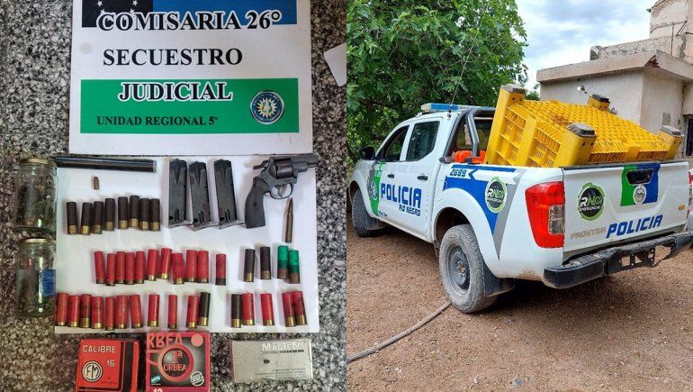 Allanaron una casa en Fernández Oro: encontraron armas y marihuana
