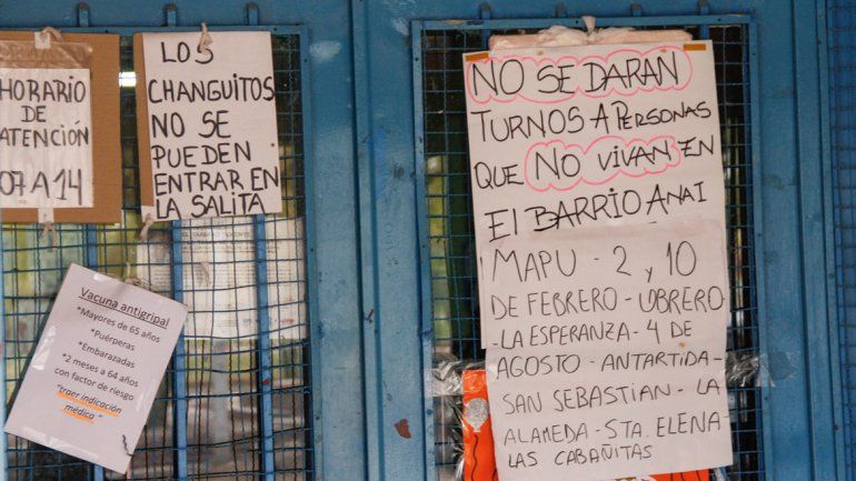 En la salita de salud que funciona en el barrio Anai Mapu se pusieron más estrictos y ahora no atenderán a vecinos de otras zonas de la ciudad.