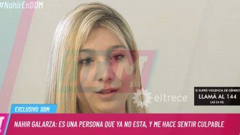 nahir galarza: me gustaria pedirle perdon a fernando