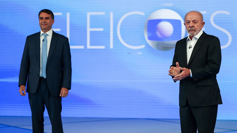 Lula Da Silva y Flavio Bolsonaro se enfrentaron cara a cara en el último debate previo a las elecciones.