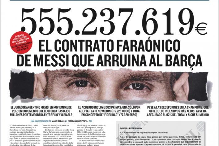 Escándalo: diario español revela contrato faraónico de Messi que arruina al Barca