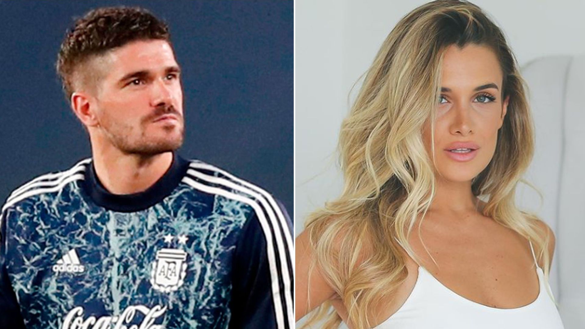 Rodrigo De Paul y Camila Homs.