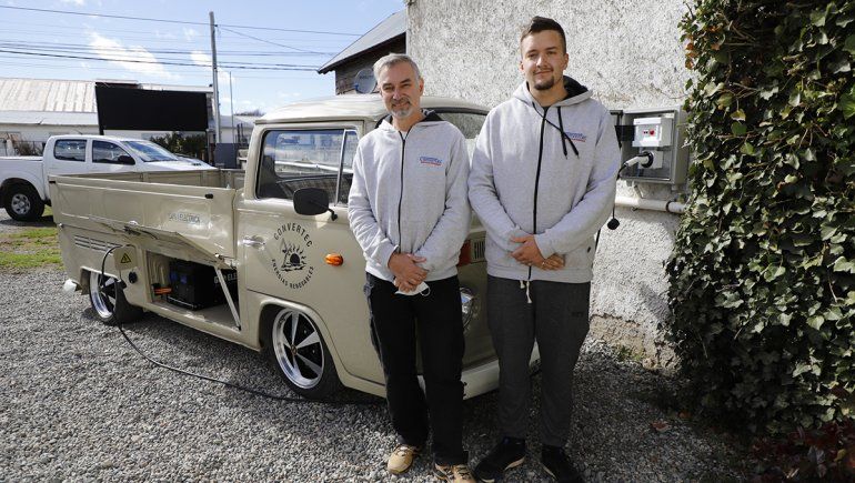 Rionegrino reconvirtió su pickup y ahora es eléctrica
