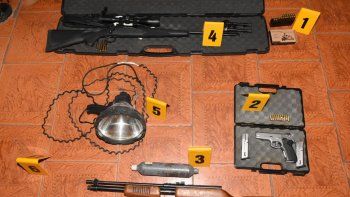 detuvieron a siete cazadores por tener armas ilegales