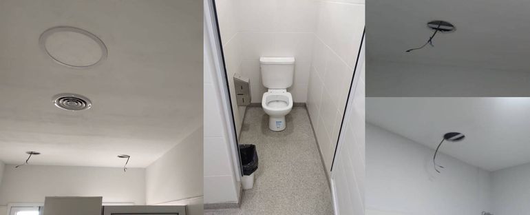 Los trabajadores del Hospital identificaron la sustracción de luminarias