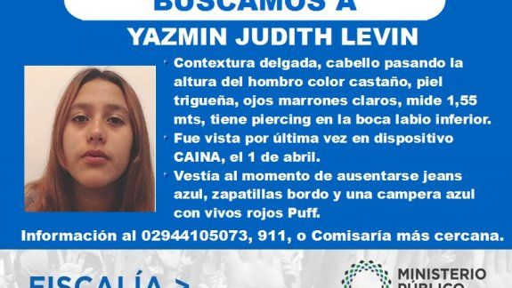 Los datos de la adolescente desaparecida ya fueron informados.&nbsp;