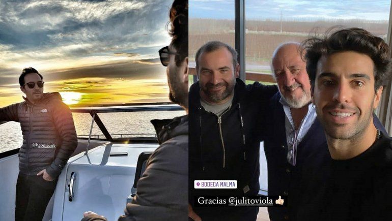 Manu Urcera subió historias en Instagram navegando en Mari Menuco, pero no mostró a Nicole.