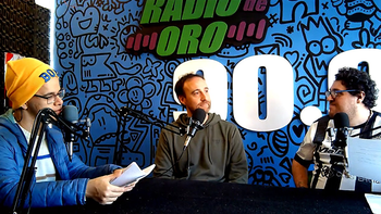 Luca Mancini, presi de Cipo, junto al gran Fede Ponce y a Juani Villa, integrantes de Voces Creativas. Luca Mancini, presi de Cipo, junto al gran Fede Ponce y a Juani Villa, integrantes de Voces Creativas.