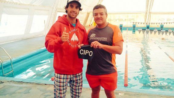 Manu estuvo entrenando en el club.