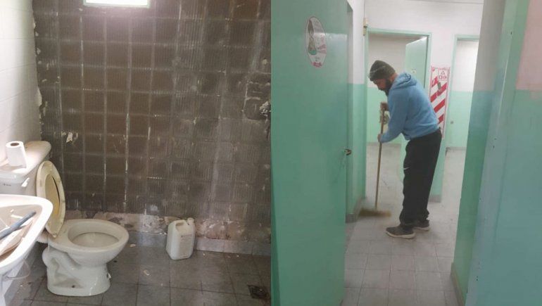 Vecinos se cansaron de esperar y comenzaron a refaccionar una salita 