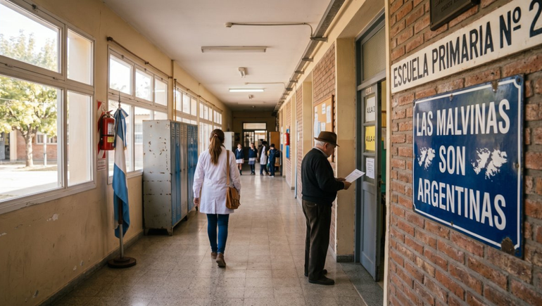 Impulsan una ley para que las escuelas de Río Negro exhiban la leyenda: Las Malvinas son Argentinas.
