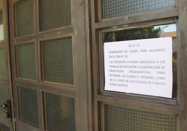 No hubo clases en el CEM 35: docentes se tomaron el día para reflexionar