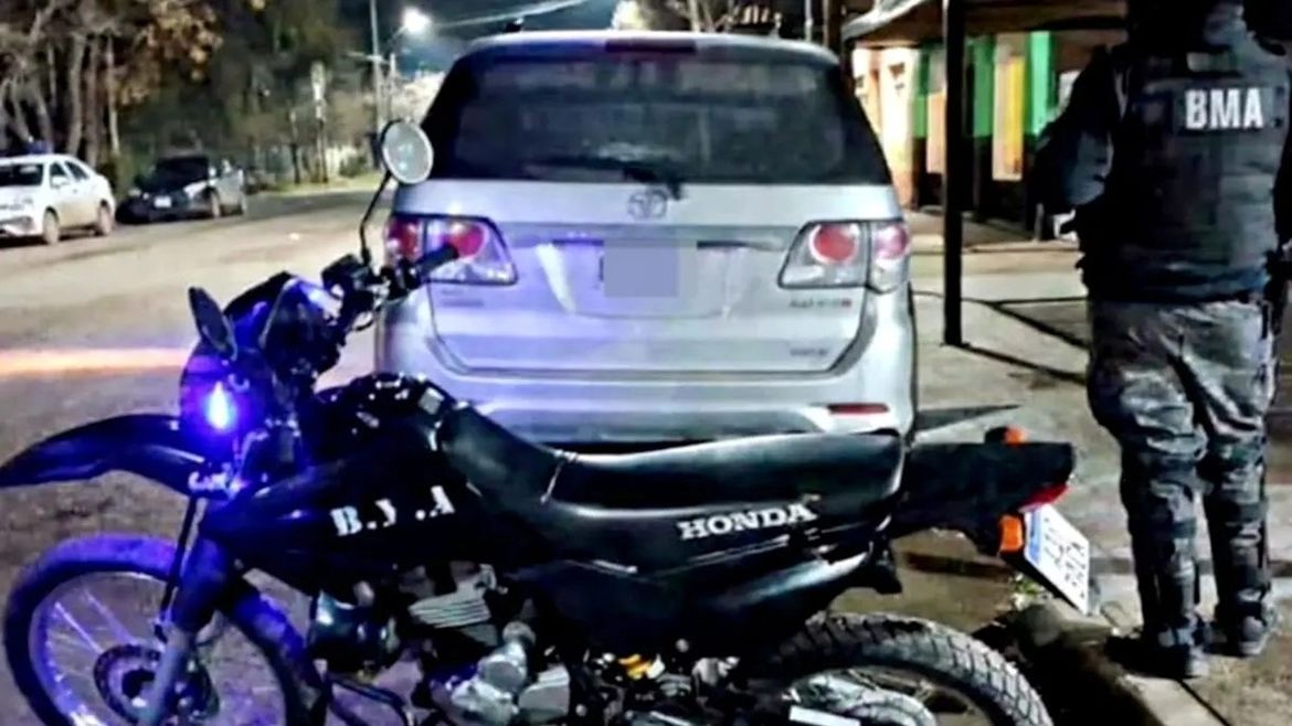 El vehículo fue interceptado por la Brigada Motorizada de Apoyo (BMA) durante un control de rutina. Foto: Gentileza.