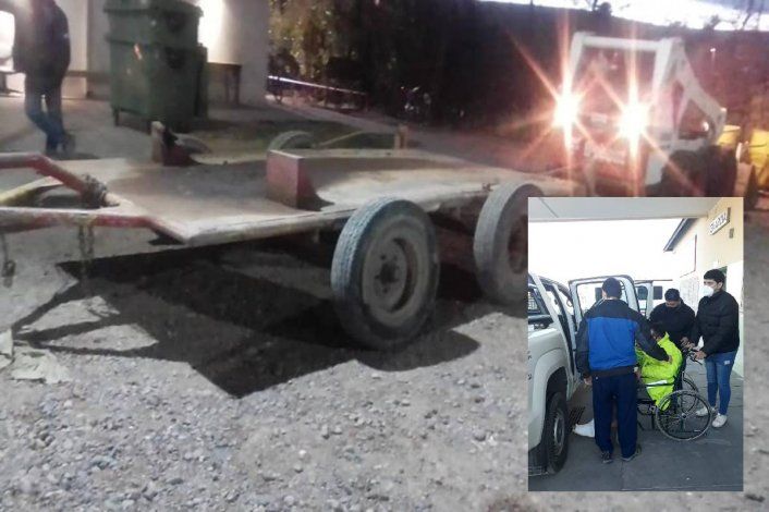 Camión volcador arrastró a un empleado municipal y sufrió graves lesiones