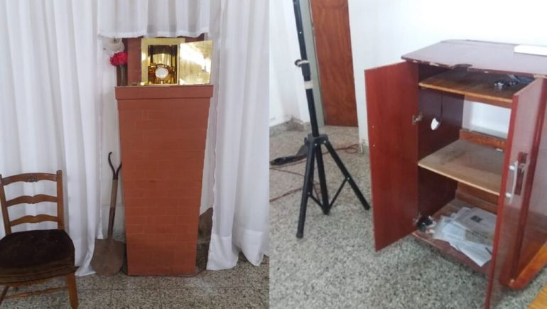 Robaron, comieron y hasta defecaron en una capilla de Centenario