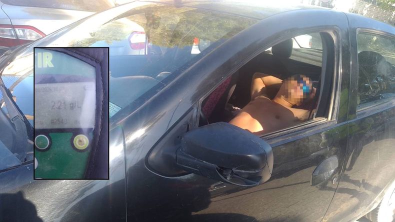 Récord de alcoholemia en Neuquén: lo encontraron durmiendo borracho en el auto en pleno ingreso a la Isla 132