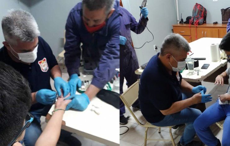 Se le trabó un anillo y se lo tuvieron que sacar los Bomberos