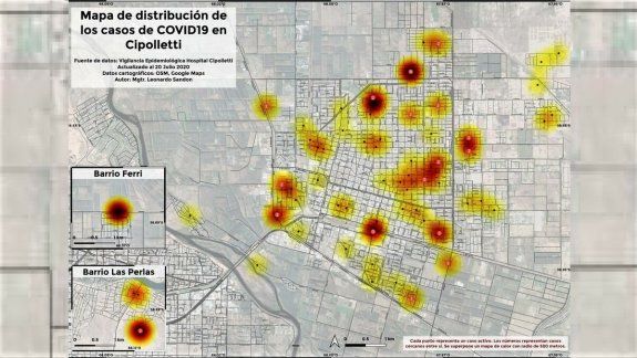 Mapearon el avance del coronavirus y está presente en toda la ciudad