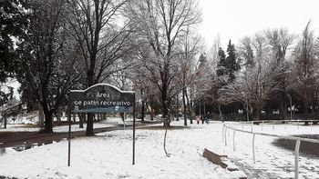 Así se vio Cipolletti tras una nevada anterior.
