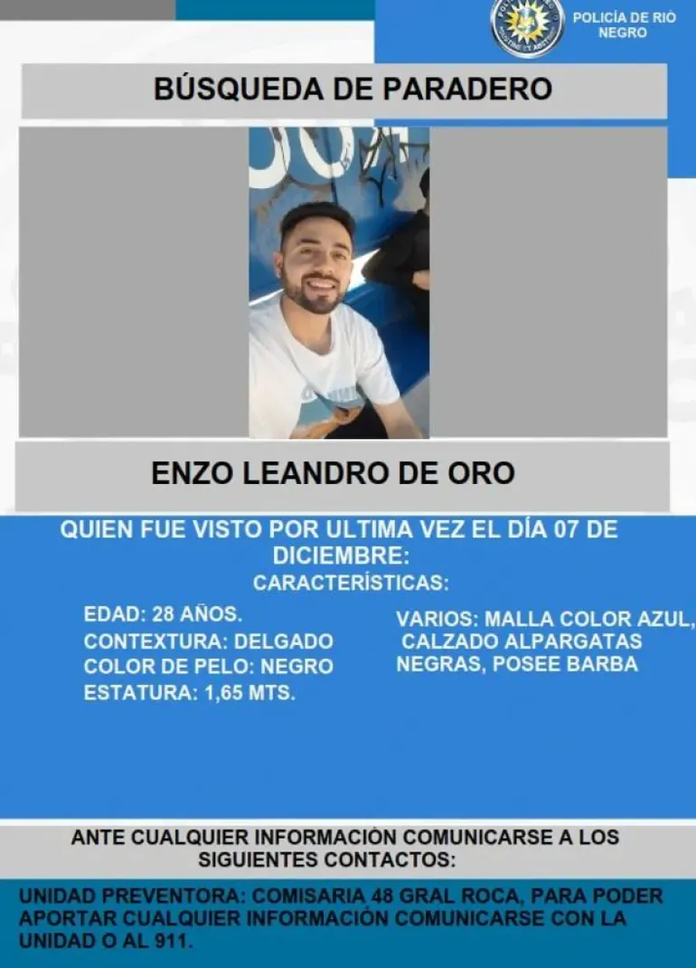 Buscan a un joven que se tiró al río Negro: encontraron su mochila y se inició un rastrillaje - Image 1