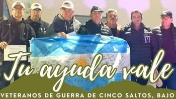 Los veteranos de guerra de Cinco Saltos siempre listos para ayudar.