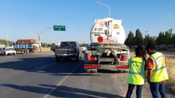 fuerte control a camiones de cargas peligrosas en ruta 7