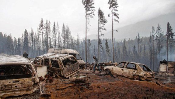 El desolador paisaje patagónico tras los incendios de los últimos días.&nbsp;