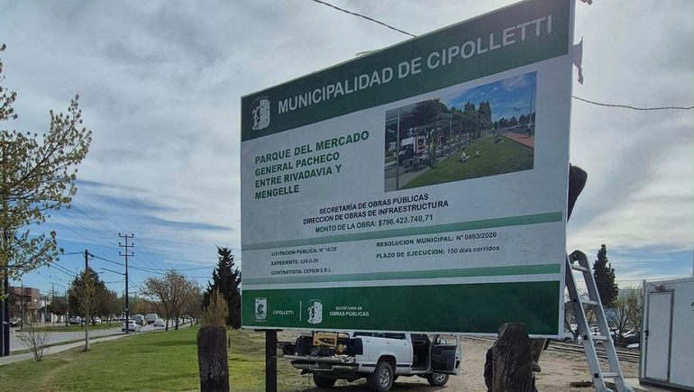 La obra Parque del Mercado