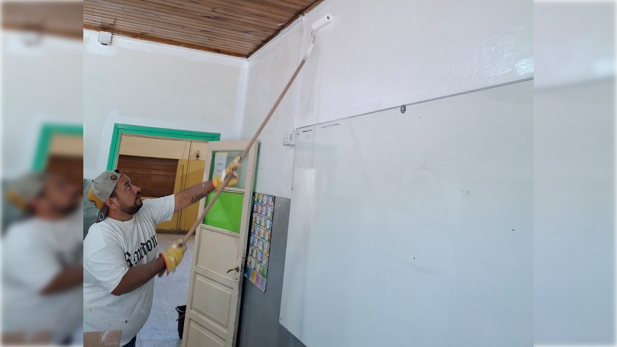 Las refacciones se llevan a cabo en distintas instituciones de la ciudad. Foto: Gentileza.