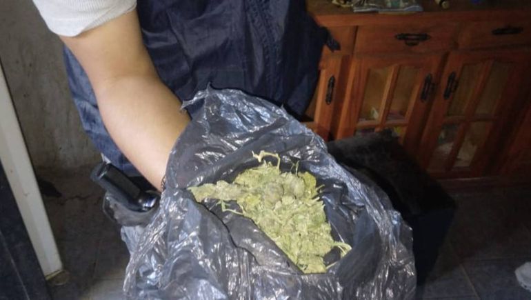 En la vivienda se vendía marihuana al menudeo.