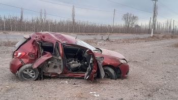 El choque contra un poste resultó fatal. Foto gentileza FM Liber 94.1