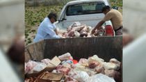 La Policía secuestró más de 2000 kilos de carne y productos elaborados. La Policía secuestró más de 2000 kilos de carne y productos elaborados.