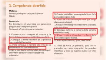 El cuadernillo escolar que desató el escándalo. El cuadernillo escolar que desató el escándalo.