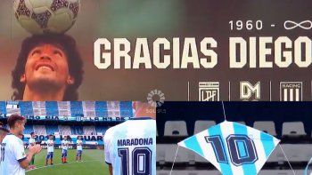 Los homenajes de la fecha comenzaron en la cancha de Racing.