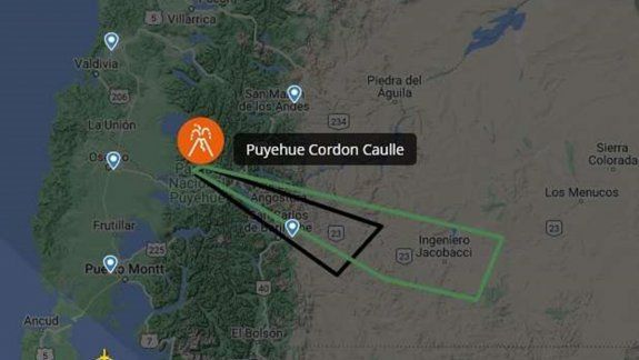La presencia de ceniza volcánica en Bariloche obligó a desviar vuelos