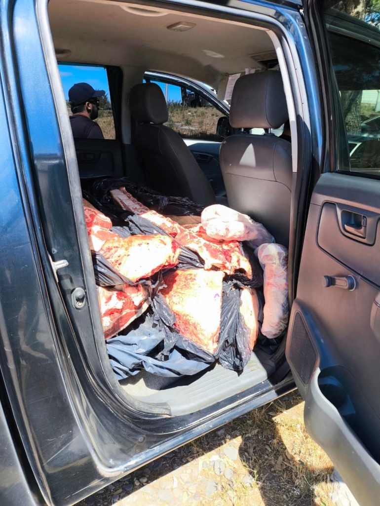 Los inspectores de SENASA inspeccionaron un vehículo que trasladaba de forma irregular 300 kilos de carne bovina en Catriel. Los inspectores de SENASA inspeccionaron un vehículo que trasladaba de forma irregular 300 kilos de carne bovina en Catriel.
