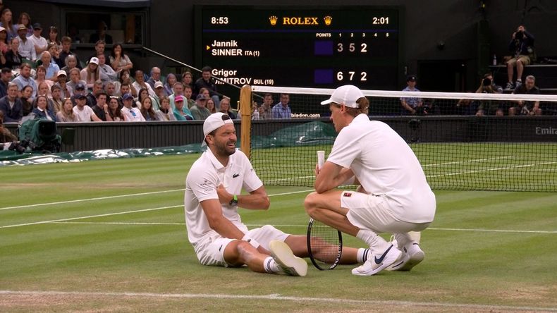Dimitrov le ganaba al número 1 del mundo en Wimbledon y se tuvo que retirar