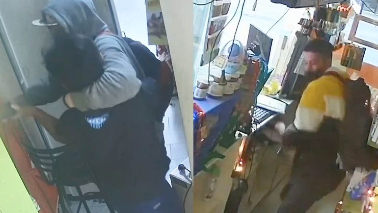 Violento robo en kiosco de calle Mengelle: quedó grabado