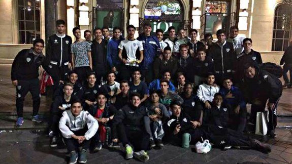 La delegación albinegra en Córdoba.&nbsp;