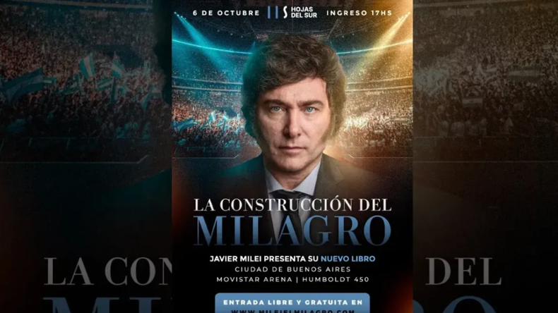 El nuevo libro de Javier Milei se presenta en el Movistar Arena