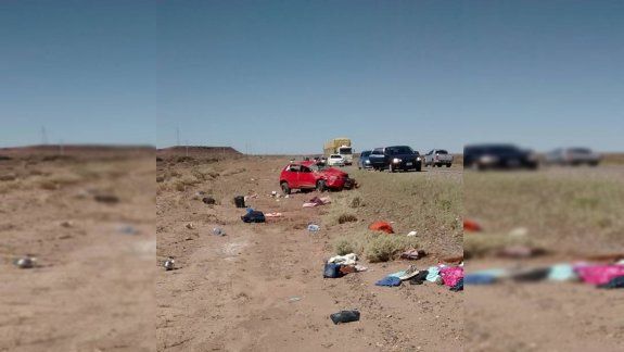 Una familia cipoleña volcó sobre la Ruta 237 de regreso a casa: una mujer resultó herida