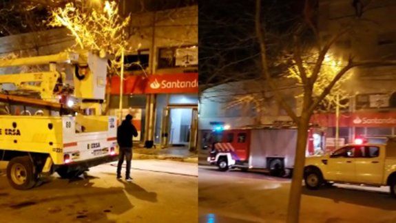 Susto: evacuaron a vecinos por un incendio en un banco 