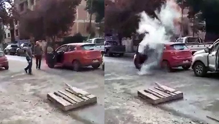 Video: brutal pelea entre dos conductores en el centro de Bariloche