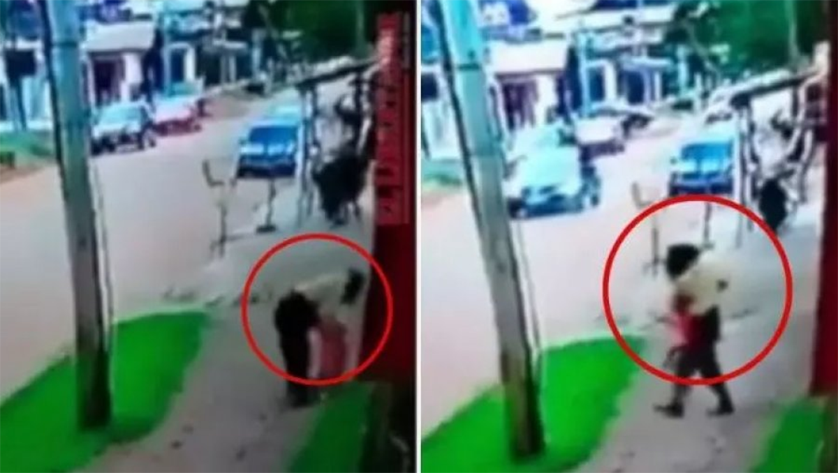 Video: salvaje golpiza de una madre a su bebé en plena calle