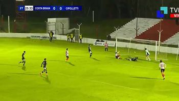 cipo jugo 40 minutos con diez y perdio por un gol polemico ante costa brava